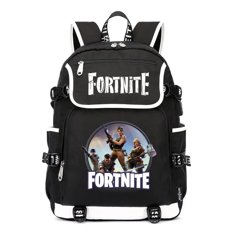 Zaino Fortnites di grande capienza, borsa a tracolla casual con porta USB, unisex, in stile anime, zaino scolastico per studenti, nuovo e alla moda, regalo di cancelleria