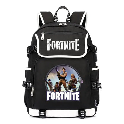 Zaino Fortnites di grande capienza, borsa a tracolla casual con porta USB, unisex, in stile anime, zaino scolastico per studenti, nuovo e alla moda, regalo di cancelleria