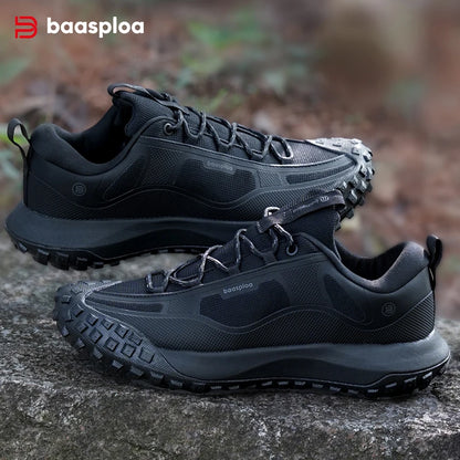 Baasploa herenwandelschoenen: comfortabele, zachte, waterdichte trekking-sneakers voor heren, slijtvast en antislip, geschikt voor buiten en klimmen