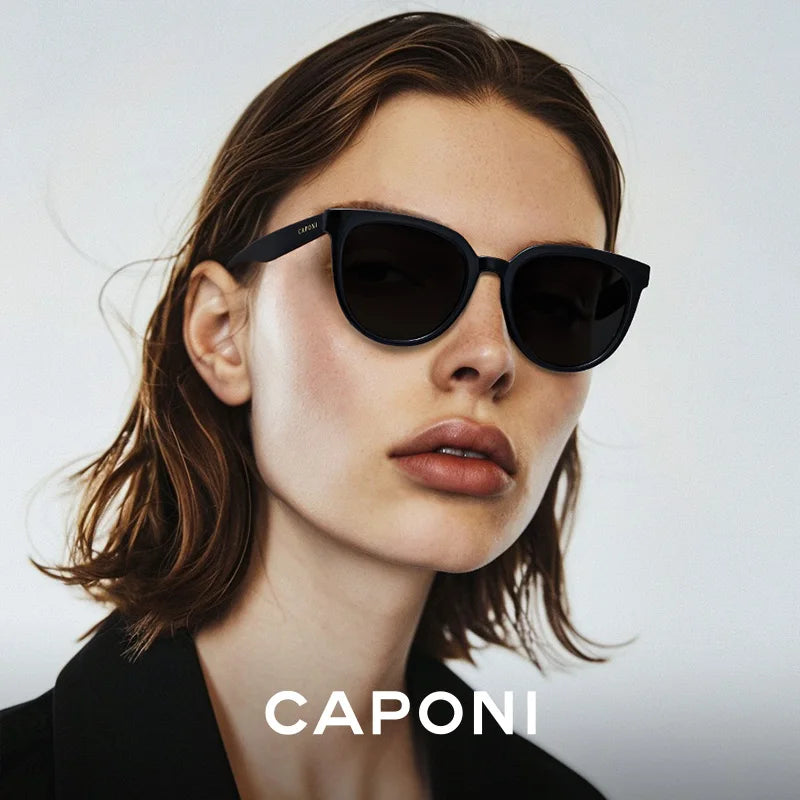 CAPONI Brand Design Sunglasses For Women Fashion Retro Girls Eye Shades Korea Style Polarized Sun Glasses UV Protection BH31031