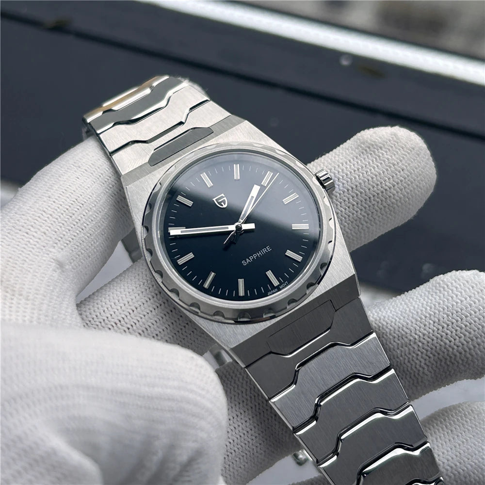 PAGANI DESIGN Men's Quartz Watches Ultra-Thin 7mm Series 222 Sapphire Stainless Steel Waterproof Watches for Man reloj hombre