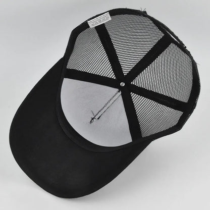 Gorra de béisbol de moda para primavera-verano, de malla estampada y transpirable, con logotipo personalizado para hombres, mujeres y parejas; gorra con visera, casquette.