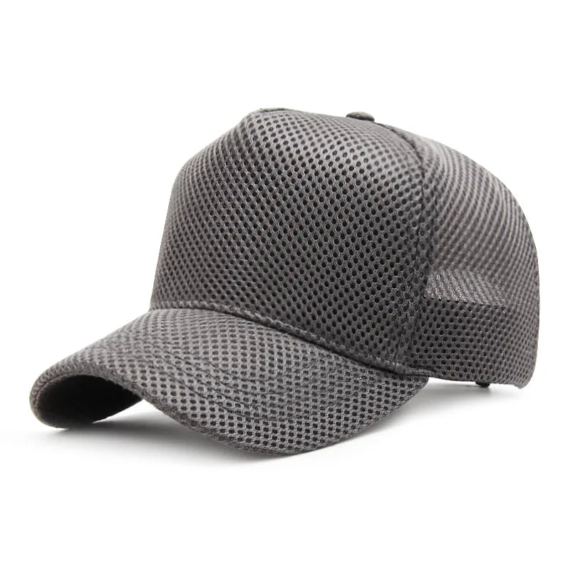 Big Head Plus Size Summer Mesh Baseball Cap for Men Women Trucker Breathable Hat Adjustable for Outdoor Sports Running