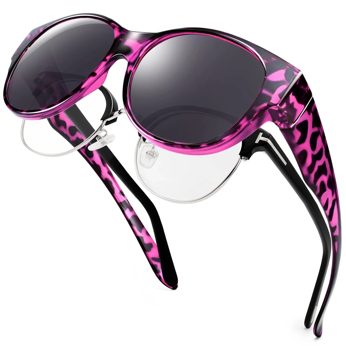 Polarized Sunglasses Fit Over Glasses, Sunglasses for Women to Go Over Glasses Lightweight-SG0179