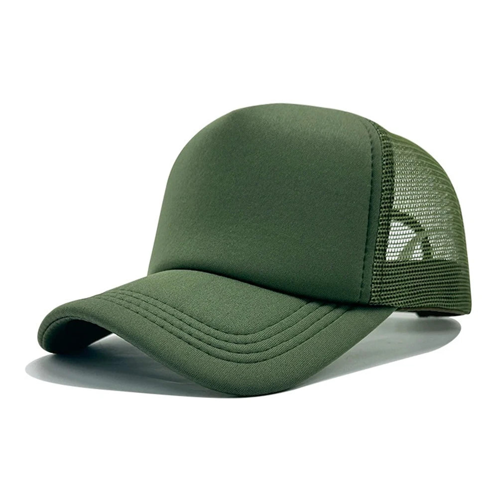 Unisex Cap Casual Plain Mesh Baseball Cap Adjustable Snapback Hats For Women Men Hip Hop Trucker Cap Streetwear Dad Hat