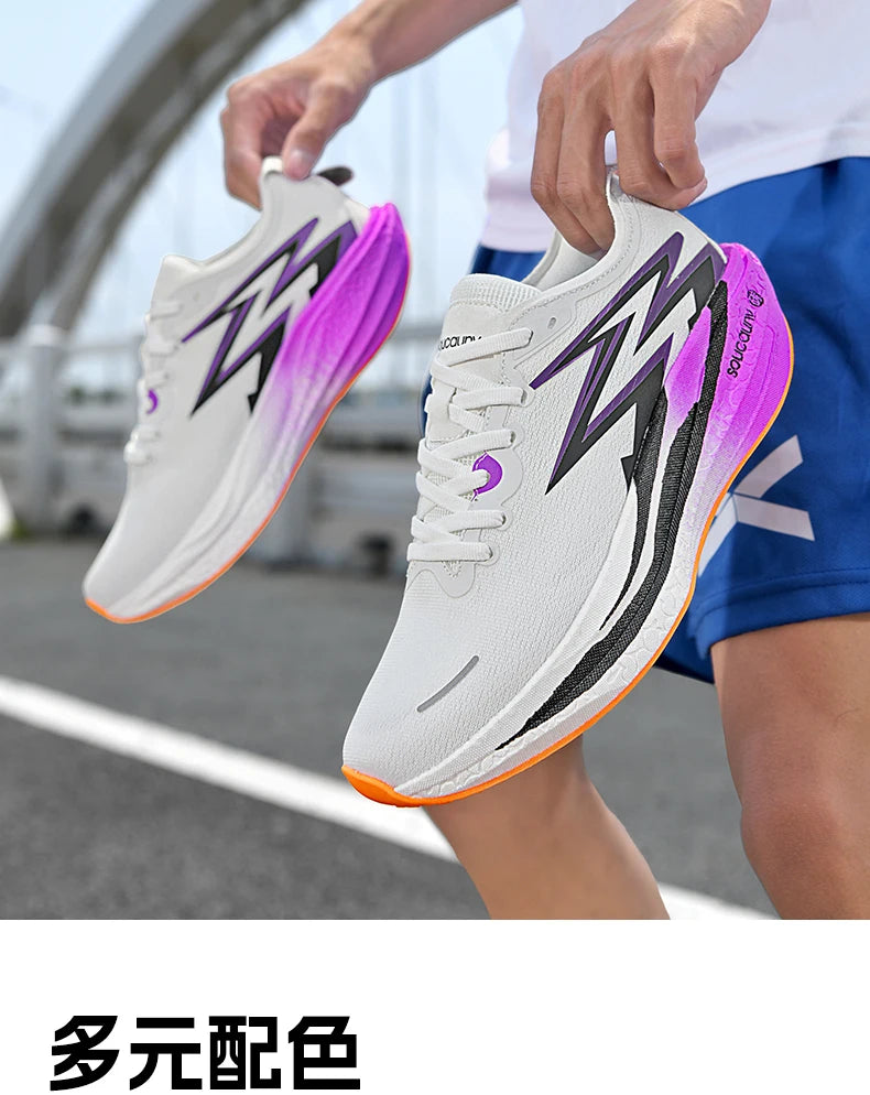 Nye løbesko med carbonplade til maraton, mænd, sport, åndbare, lette, komfortable sportssneakers til kvinder, skridsikre, casual