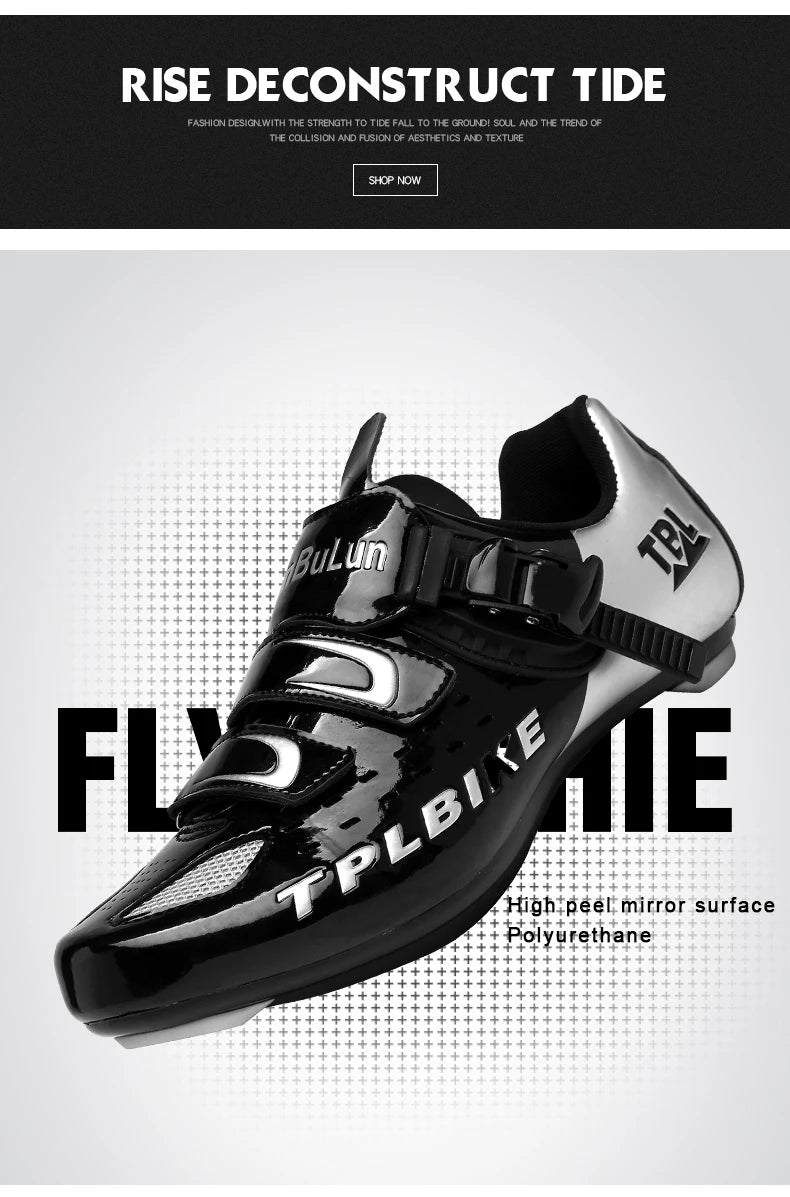 New Men’s and Women’s Bicycle Shoes Outdoor Cycling Shoes with Three Functional Soles Professional Training Shoes