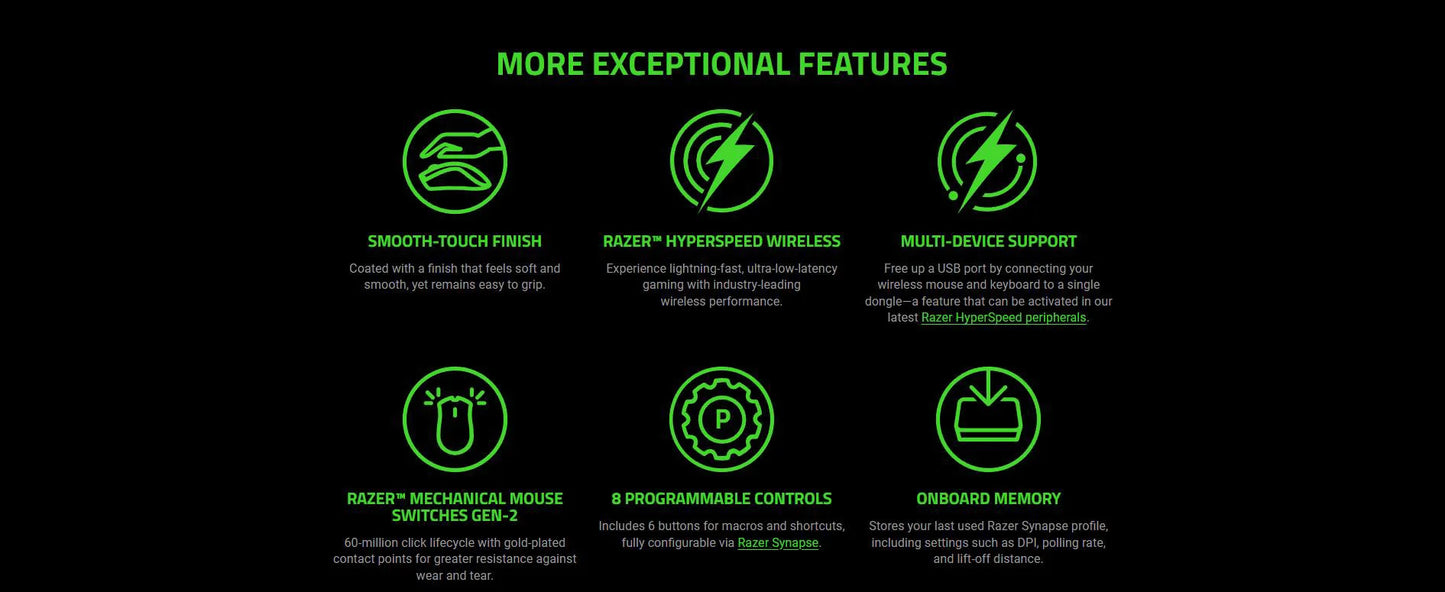 Razer Viper V3 HyperSpeed Wireless Gaming Mouse, 30K DPI Optical Sensor, Lightweight Esports Mouse with Mechanical Switches & Programmable Controls