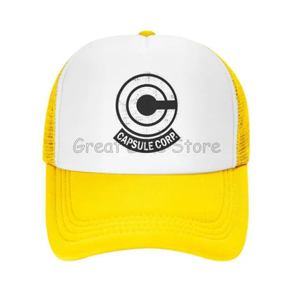 Capsule Corp Κασκέτα μπέιζμπολ με πλέγμα Unisex Καπέλο Trucker Hip-Hop Καπέλο Anime DBZ Dad Hat Ρυθμιζόμενο καπέλο αγώνων Καλοκαιρινά καπέλα Trucker Snapback