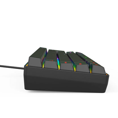 Russian Keyboard English RGB Lighting 61 Keys 60% Layout Gaming Keyboard ISO USB Wired Full Key No Impact K401 For Game Office