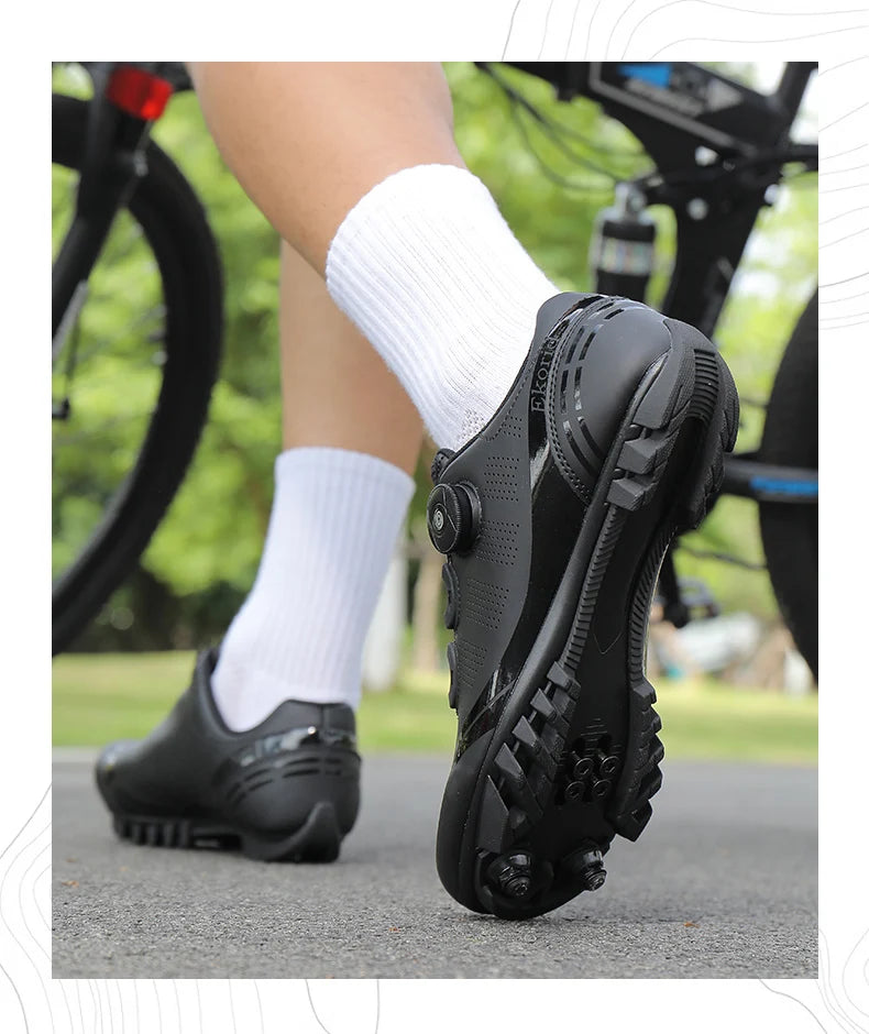 Men Cycling Shoes Road Bikes Women Racing Competition Self-Locking Speed Cycling Sports Shoes Women Spd Cleats Cycling Shoes