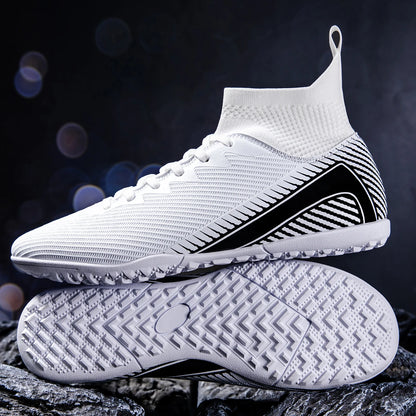Męskie buty piłkarskie meczowe TF z łamaną podeszwą, outdoorowe buty sportowe zapewniające wyjątkowo mocną przyczepność