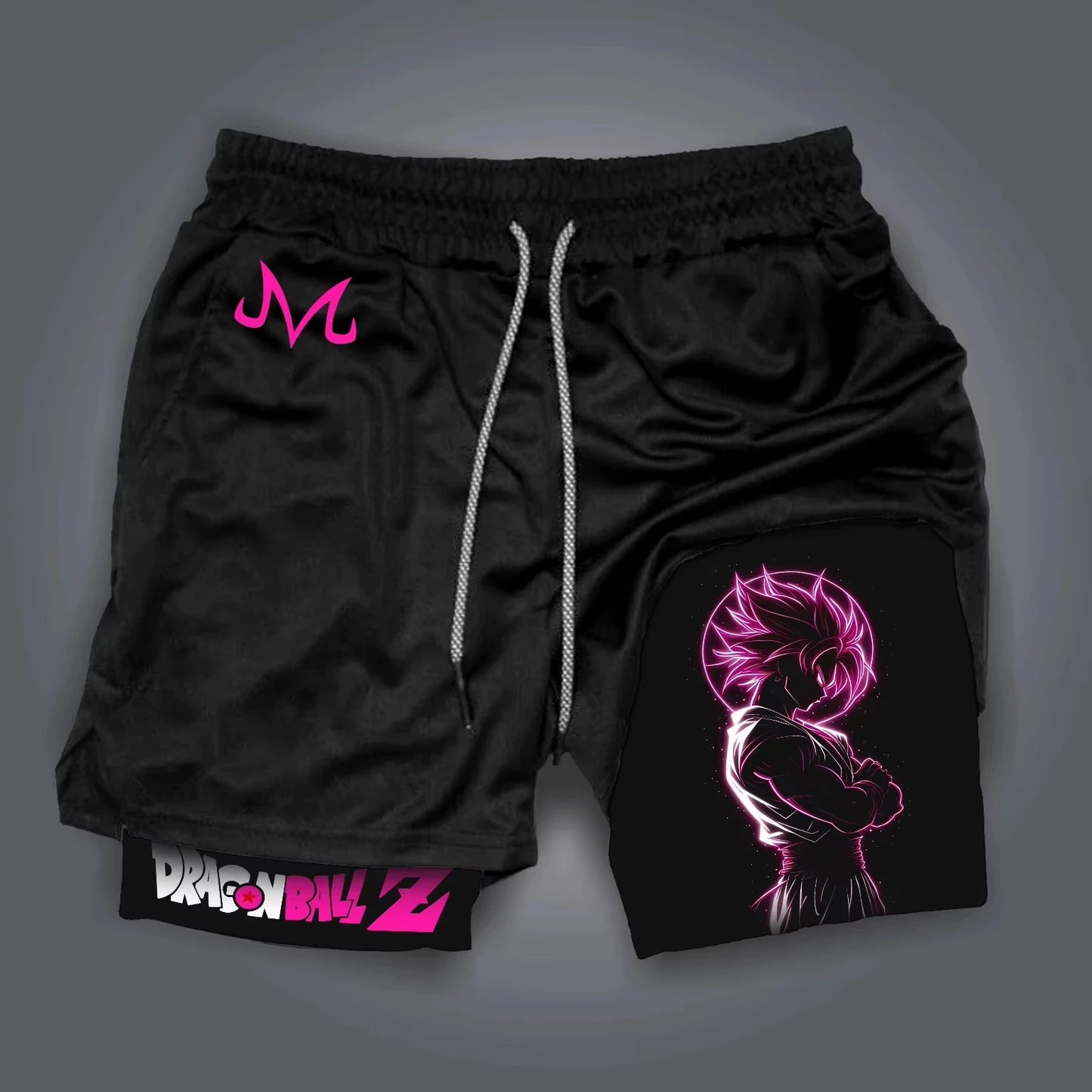Dragon Ball GOKU Printed Double Layer Shorts Bandai Loose Men's and Women's Summer Sweating Breathable Sports Shorts