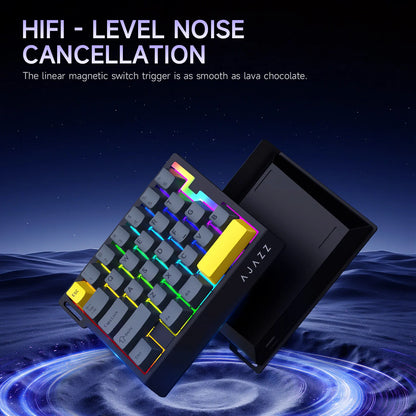 AJAZZ AK029 Wired One-Handed Gaming Keyboard with HE Magnetic Switch, 8000Hz RGB Mini Mechanical Keyboard, 29 Keys for PC Gaming