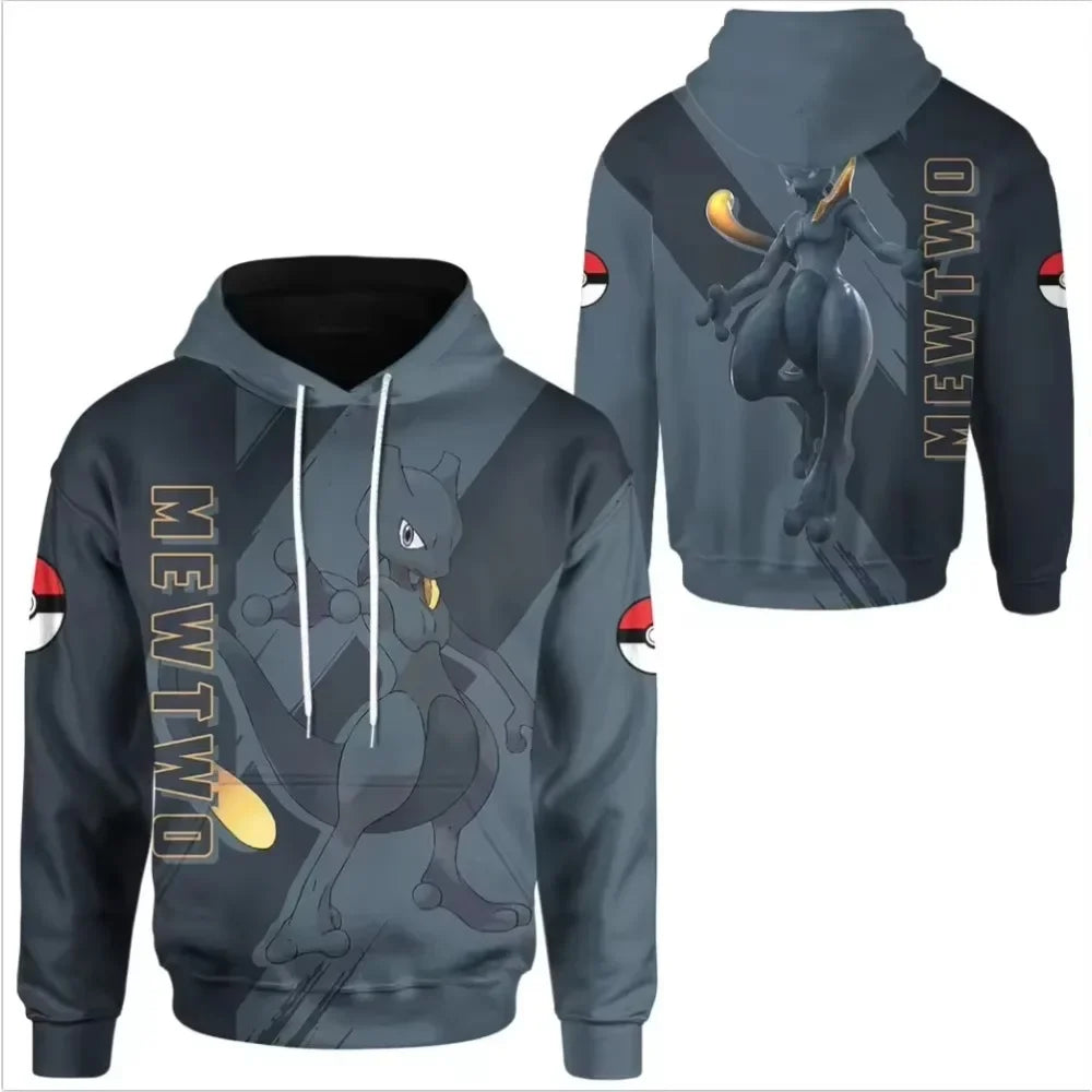 New Pokémon Pikachu Children Printed Top cosplay Hooded Fashion Trendy Casual Long-sleeved Pullover Sweatshirt Birthday Gift