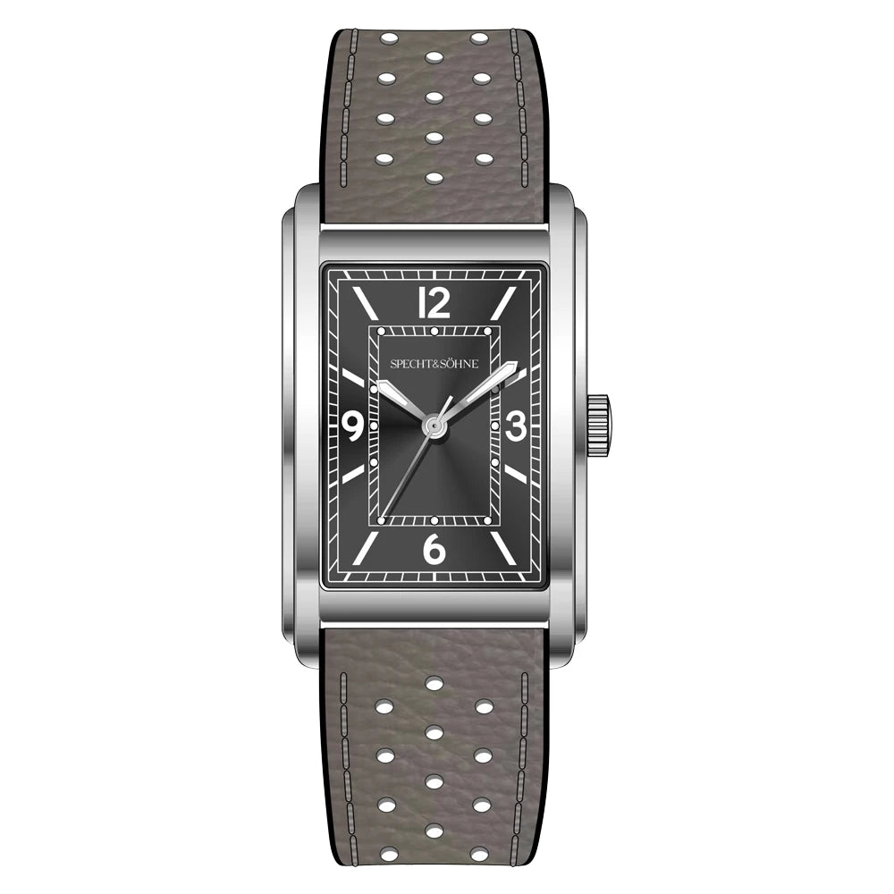 Specht & Söhne Neue modische 28MM quadratische Uhr für Herren, VH31-Uhrwerk, Sportuhr, blau, Edelstahl, Saphirglas, wasserdicht