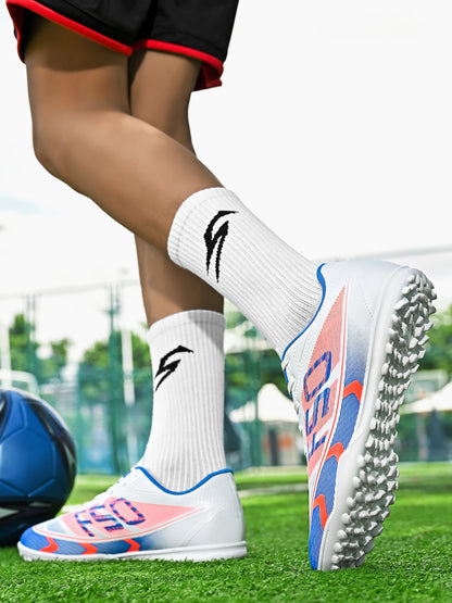 Chaussures de football basses populaires, crampons cassés, modèles unisexes TF et FG, 2 couleurs au choix, respirantes et antidérapantes
