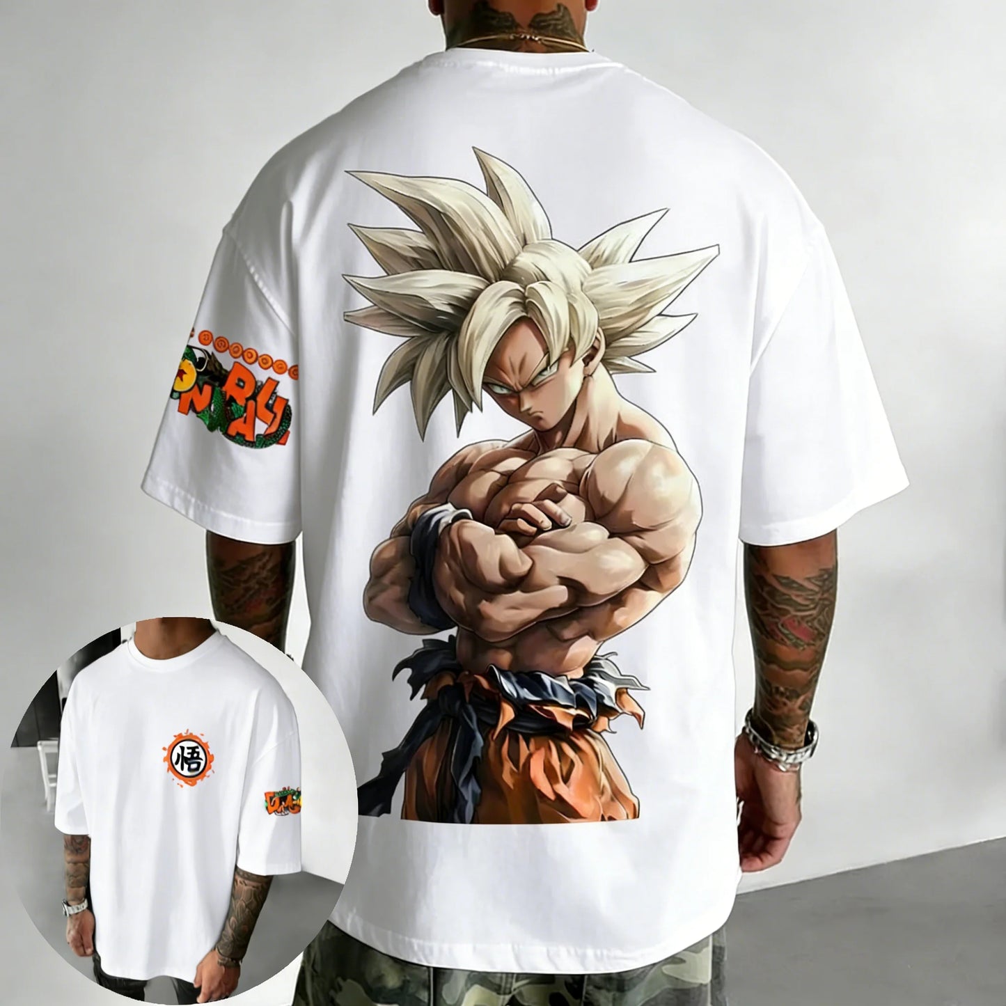 Dragon Ball Anime Pure Cotton T-shirt Summer New Goku Printed Men's and Women's Harajuku Hip Hop Casual Short Sleeve Top