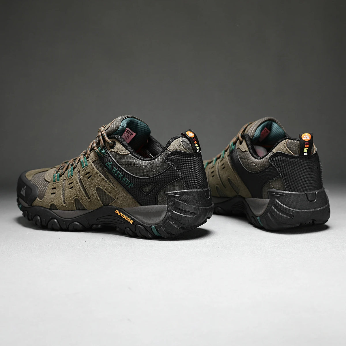 HIKEUP Herre-vandresko i ruskind, udendørssko, slidstærke herresko til trekking, vandring, jagt og taktiske sneakers