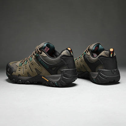 HIKEUP Herre-vandresko i ruskind, udendørssko, slidstærke herresko til trekking, vandring, jagt og taktiske sneakers