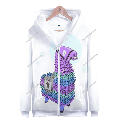 2024 New Game Zipper Hoodie, Children's Sweatshirt Fortnite Pullover Sweatshirts, Fashion Boys and Girls Clothing