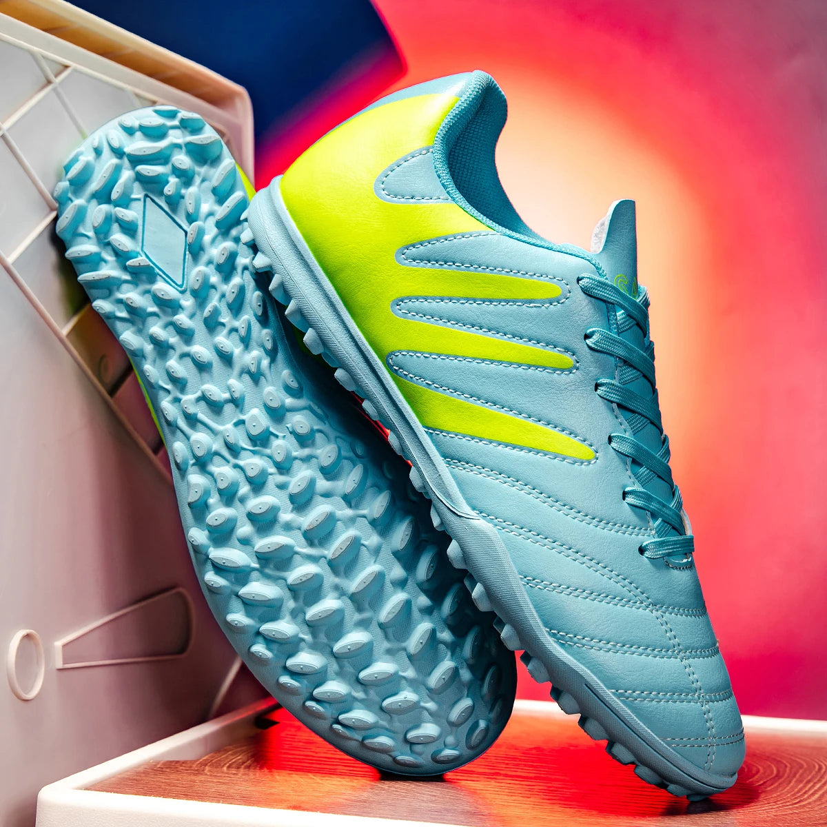 Chaussures de football Sport Essential TF Turf, tissu PU intégré, semelle en caoutchouc antidérapante, résistantes à l'usure, unisexes, décontractées.