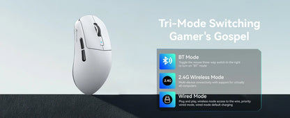 Ratón gaming inalámbrico ligero Attack Shark R6, ratón para ordenador con sensor PAW 3950Max y Nordic 52480, sondeo de 8KHz