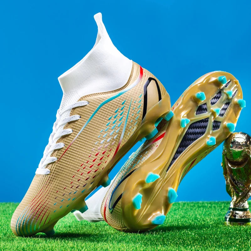 Men’s Outdoor Football Boots Professional Training Soccer Shoes Soccer Cleats Turf Futsal Match Grass Unisex Non-Slip Breathable