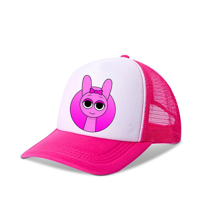 Sprunkis drenge- og pigebørn, tegneserie-baseballkasketter, hiphop-hatter til børn, åndbare mesh-hatte, søde anime-solhatte, solskærmkasketter, fødselsdagsgaver