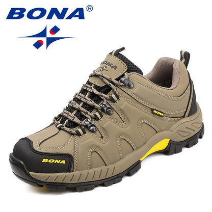 BONA New Arrival Classic Style Men Hiking Shoes Lace Up Men Sport Shoes Outdoor Jogging Trekking Sneakers