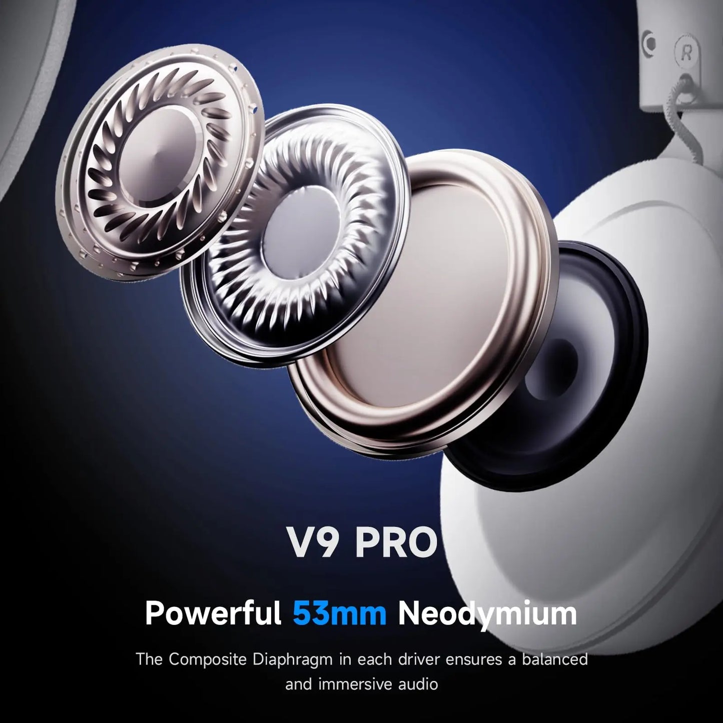 MCHOSE V9 PRO Wireless Gaming Headset 7.1 Surround Sound Bluetooth 5.4 Low Latency Gaming Headphones for PS5 PS4 PC Switch