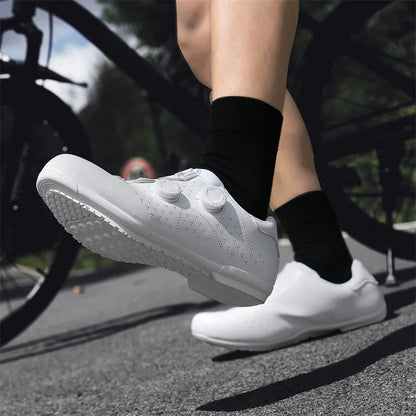 Men Non Locking Mountain Bike Shoes Without Cleats Road Bicycle Rb Speed Non Cleat Cycling Shoes Sneaker Flat Pedal Mtb Women