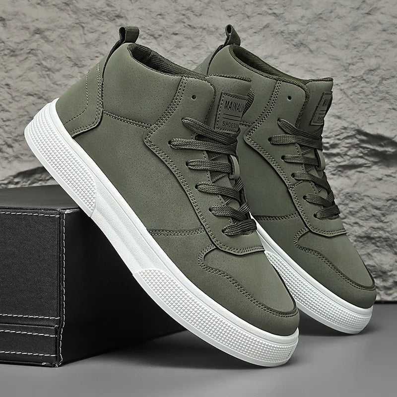 Men's Skateboarding Shoes 48 High Top Casual Sneakers Breathable Street Shoes Flats Shoes Lace Up Walking Shoes Men's Shoes