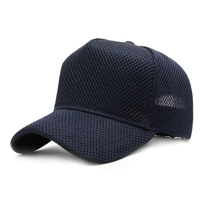 Big Head Plus Size Summer Mesh Baseball Cap for Men Women Trucker Breathable Hat Adjustable for Outdoor Sports Running