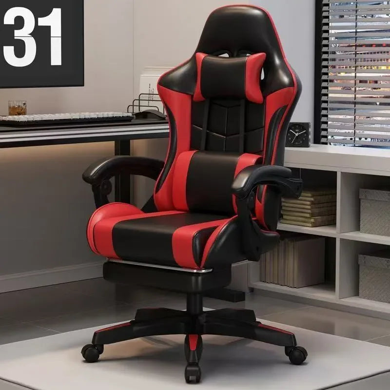 Chaise de jeu ergonomique pour ordinateur à domicile, chaise rotative pour diffusion en direct de célébrités d'Internet, chaise inclinable pour sédentarité à domicile