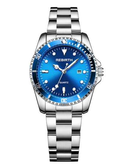 Women's Stainless Steel Strap Elegant Business Classic Date Quartz Watch