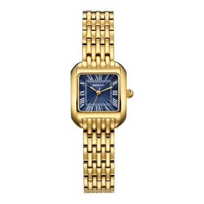 BERNY Gold Watch for Women Luxury Brand Square Ladies Quartz Watches New In Top Quality Fashion Elegant Business S/S Wristwatch