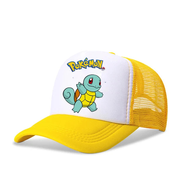 New Anime Pokemon Pikachu Baseball Caps Kid's Summer Mesh Hats Charmander Venusaur Mewtwo Hip Hop Hat Sports Snapback Cap Toys