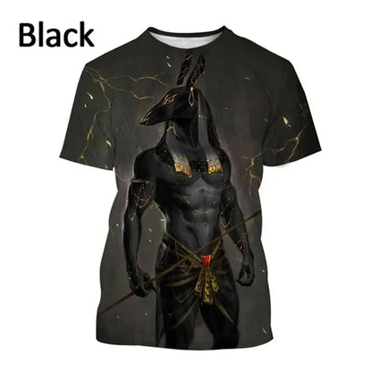 Grim Reaper Anubis Tee Shirts 3D Printed Ancient Egyptian God T Shirt Eye of Egypt Pharaoh Fashion Harajuku Short Sleeve T-shirt