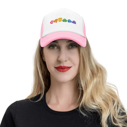Kirbys за възрастни, шапки „Rainbow Trucker“, винтидж бейзболни шапки от мрежа, шапки със закрепваща се лента, шапки „Dad Hat“, шапки за слънце, дишащи спортни шапки, на едро, нови