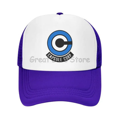 Capsule Corp Κασκέτα μπέιζμπολ με πλέγμα Unisex Καπέλο Trucker Hip-Hop Καπέλο Anime DBZ Dad Hat Ρυθμιζόμενο καπέλο αγώνων Καλοκαιρινά καπέλα Trucker Snapback
