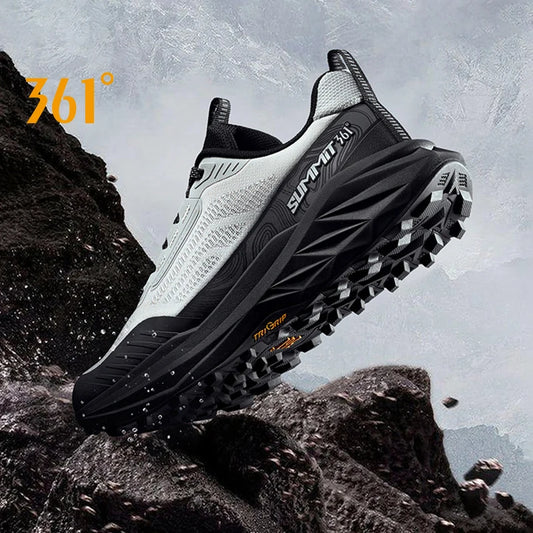 361 Degrees Yushan 3.0 Men Running Shoes, Hiking Cushioning, Flexible, Breathable, Non-slip Outdoor Jogging Male Sneakers 672532214