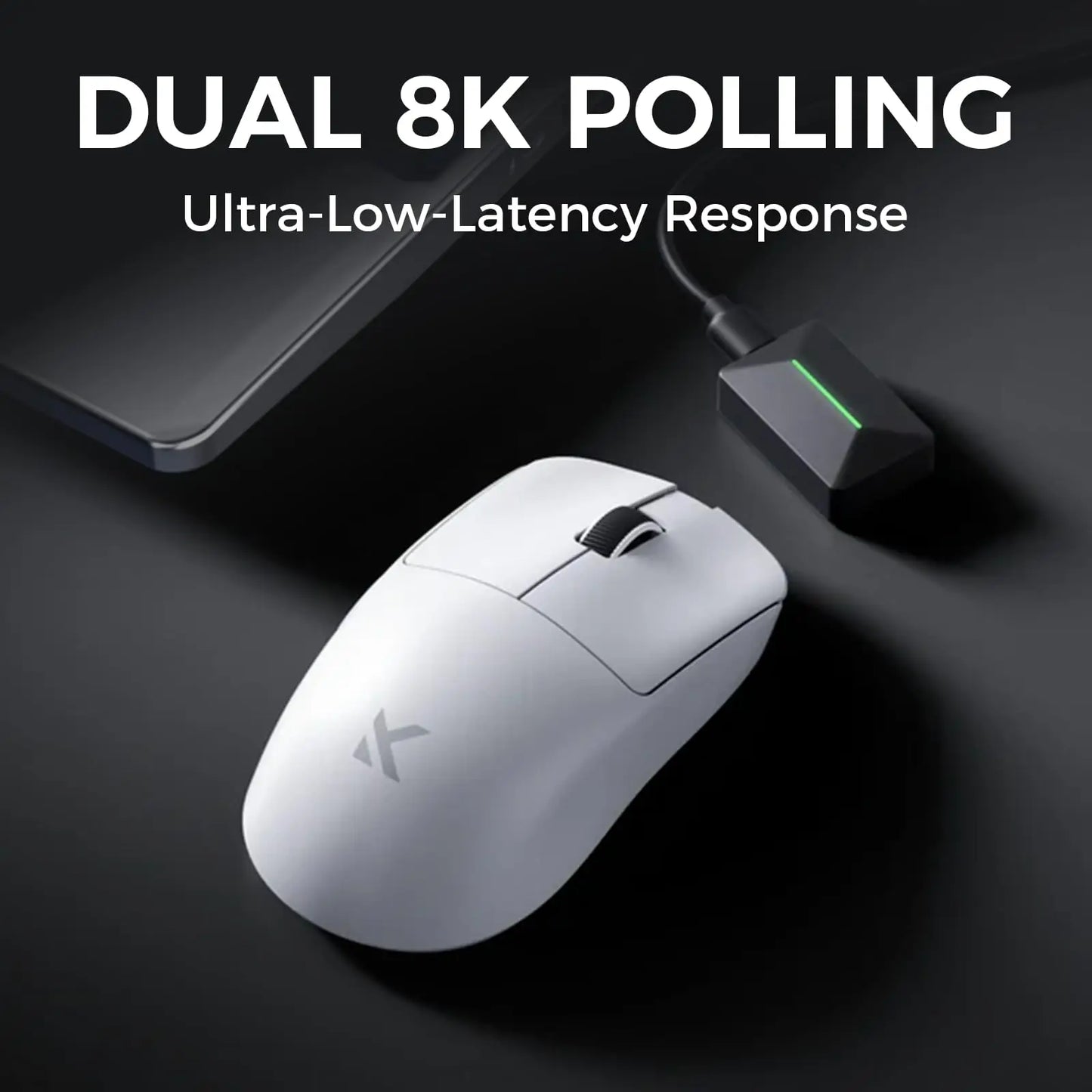 MCHOSE L7 Wireless Gaming Mouse L7 Ultra PAW3395 26K Sensor Dual 8K Polling 39g Ultra-Lightweight 2.4GHz RF/BT/Wired Tri-Mode