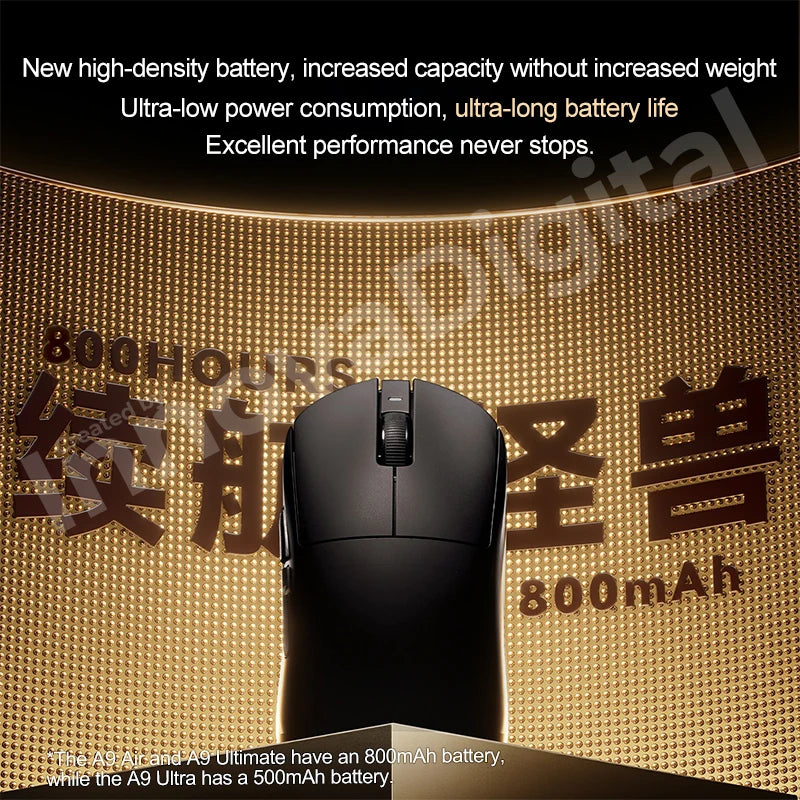 Безжична геймърска мишка ATK Dragonfly A9 Ultimate A9 Air PAW3950, ултралека ергономична e-sports мишка за FPS геймъри, CSGO A9 Ultra