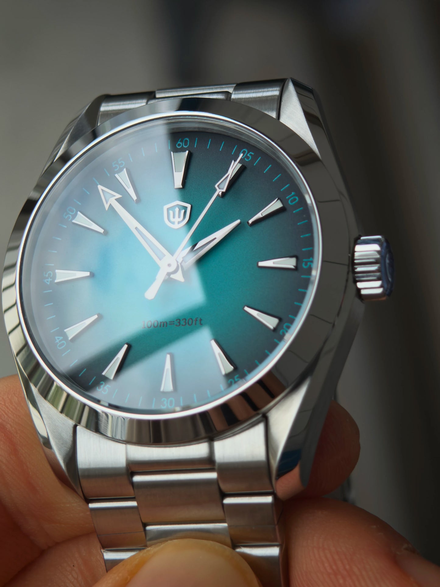Watchdives WD0006 V2 Watch VH31 Sweep Second Quartz Movement Sapphire Luminous Stainless Steel Watches Waterproof 38mm Watch