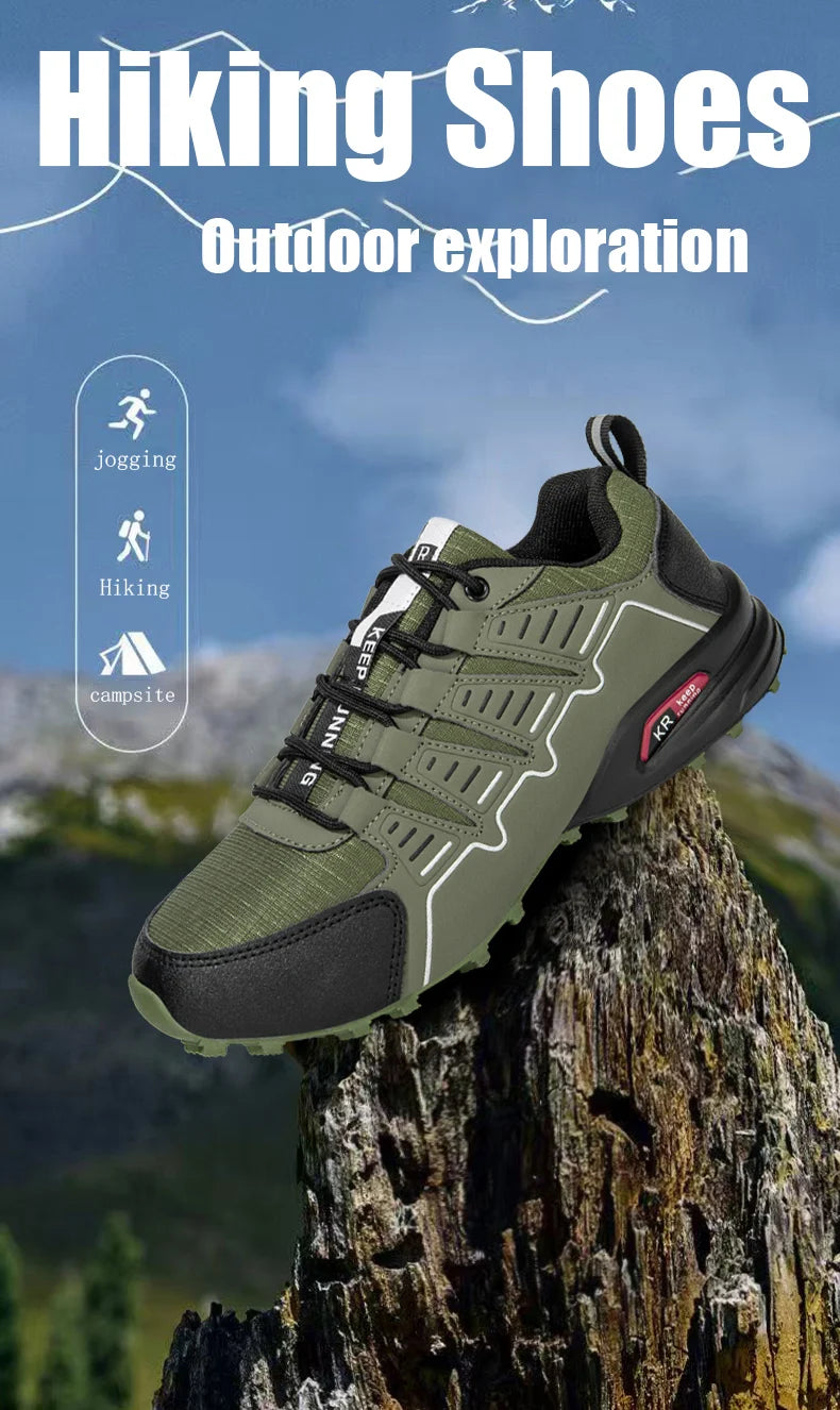 Men Waterproof Hiking Shoes Non-Slip Hunting Boots Outdoor Tactical Training Sports Shoes Men Walking Hiking Travel Shoes