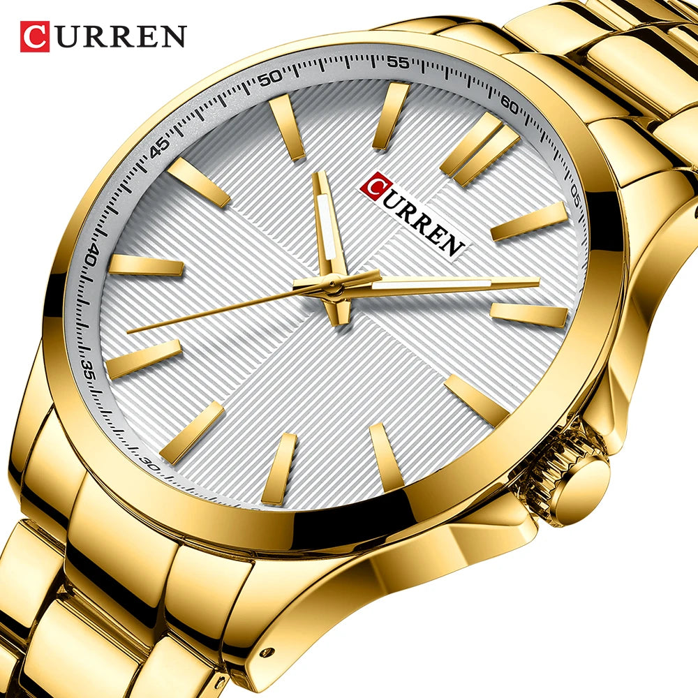 Relógio de homem CURREN – Modelo de luxo, estanque, estilo militar, em aço inoxidável – Relógio de pulso desportivo (ref. 8322)