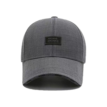 Czapki baseballowe z haftem ARCHIVE DISTANCE, unisex, wiosna/jesień, na świeżym powietrzu, regulowane, czapki codzienne, czapki chroniące przed słońcem, czapki sportowe