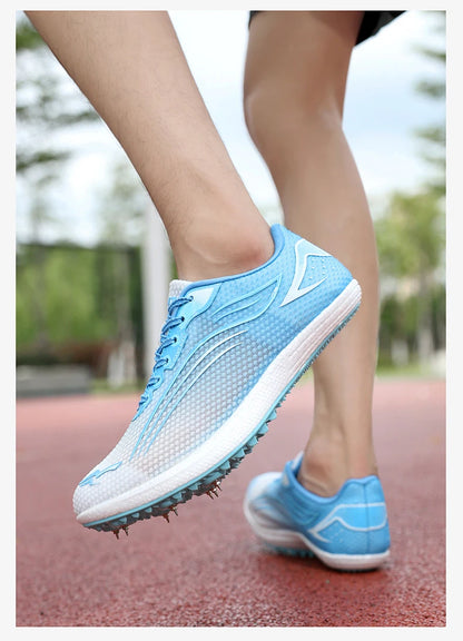 High Quality Men Women Track and Field Shoes Youth Anti Slip Sneakers Outdoor Professional Jumping Runn Shoes Student Trainers