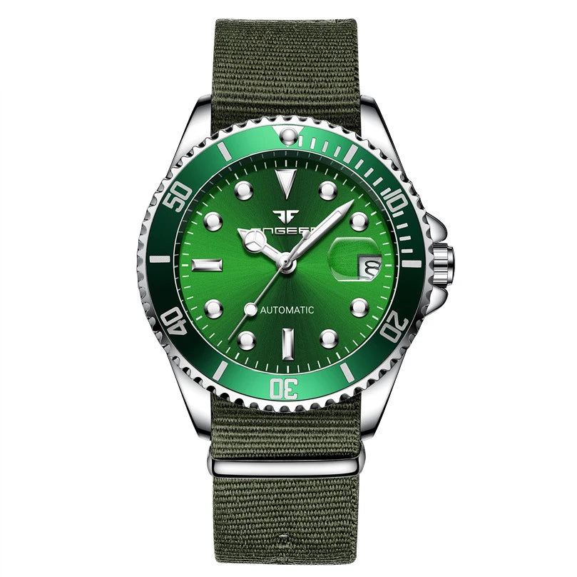 Mechanické náramkové hodinky BINBOND pre mužov, luxusné, svietiace, vodotesné, automatické, s tourbillonom, skeletové